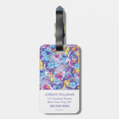 Sesamstraat| Groovy Dance-patroon Bagagelabel (Achterkant verticaal)