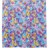 Sesamstraat| Groovy Dance-patroon Douchegordijn (Voorkant)