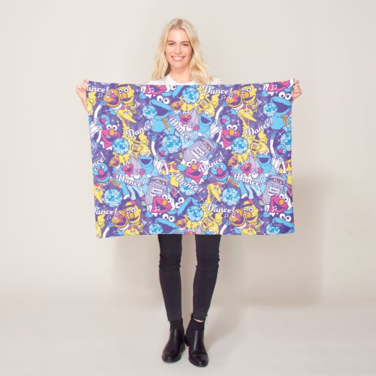 Sesamstraat| Groovy Dance-patroon Fleece Deken (In situ)