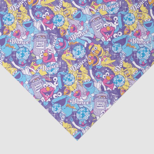 Sesamstraat| Groovy Dance-patroon Tissuepapier (Detail)