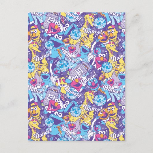 Sesamstraat | Groovy Dance Pattern Briefkaart (Voorkant)