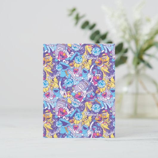 Sesamstraat | Groovy Dance Pattern Briefkaart (Staand voorkant)