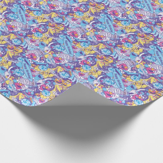 Sesamstraat | Groovy Dance Pattern Cadeaupapier (Hoek)