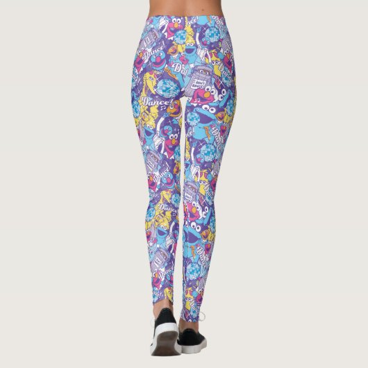 Sesamstraat | Groovy Dance Pattern Leggings (Achterkant)
