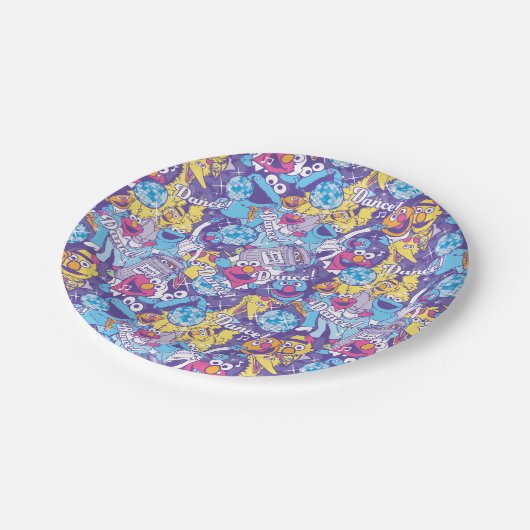 Sesamstraat | Groovy Dance Pattern Papieren Bordje (Gekanteld)