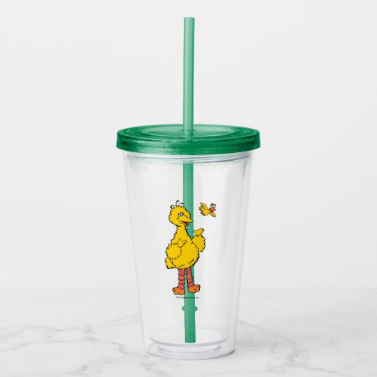 Sesamstraat | Grote vogel en kleine vogel Acryl Drinkbeker (Voorkant)