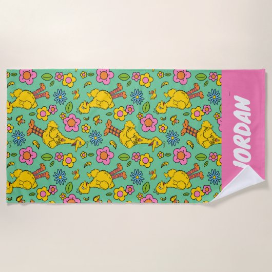 Sesamstraat | Grote vogel en kleine vogel | Naam t Strandlaken (Voorkant)