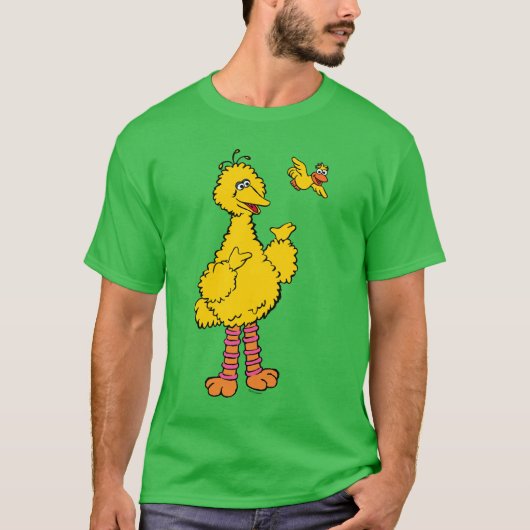Sesamstraat | Grote vogel en kleine vogel T-shirt (Voorkant)