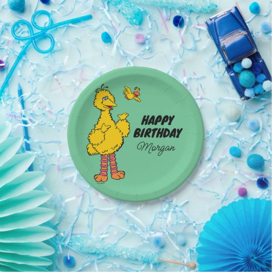 Sesamstraat | Grote vogel en kleine vogeldag Papieren Bordje (Feest)