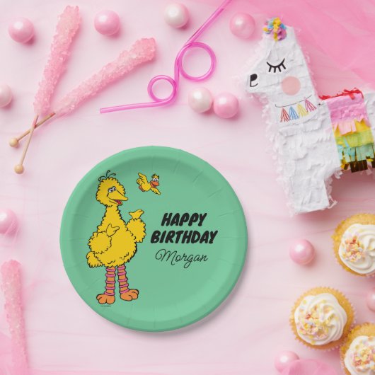 Sesamstraat | Grote vogel en kleine vogeldag Papieren Bordje (Feest)