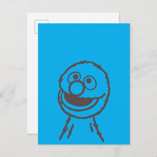 Sesamstraat | Grover Bright Briefkaart (Voorkant / Achterkant)