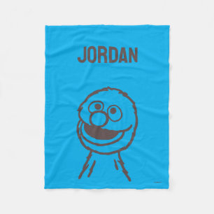 Sesamstraat   Grover Bright   Jouw namen toevoegen Fleece Deken