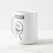 Sesamstraat | Grover Bright | Jouw namen toevoegen Koffiemok (Voorkant links)