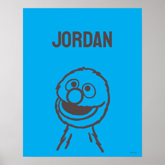 Sesamstraat | Grover Bright | Jouw namen toevoegen Poster (Voorkant)