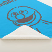 Sesamstraat | Grover Bright | Jouw namen toevoegen Sherpa Deken (3/4)