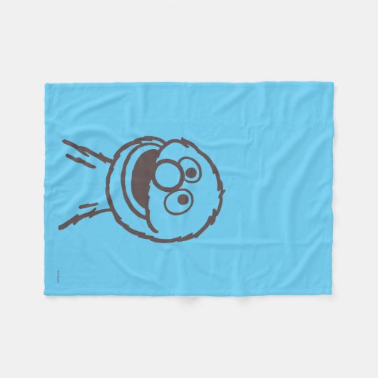 Sesamstraat | Grover Fleece Deken (Voorkant (Horizontaal))