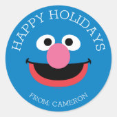 Sesamstraat | Grover Merry Christmas Gift Label (Voorkant)