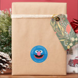Sesamstraat | Grover Merry Christmas Gift Label<br><div class="desc">Voeg deze leuke Sesamstraat Vrienden sticker toe aan elk feestgeschenk.</div>
