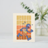 Sesamstraat | Grover Runs Briefkaart (Staand voorkant)