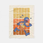 Sesamstraat | Grover Runs Fleece Deken (Voorkant)