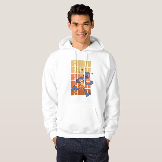 Sesamstraat | Grover Runs Hoodie (Voorkant volledig)