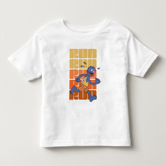 Sesamstraat | Grover Runs Kinder Shirts (Voorkant)