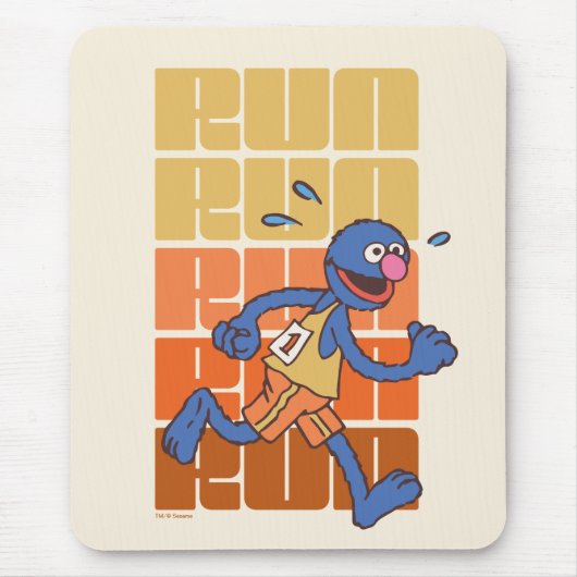 Sesamstraat | Grover Runs Muismat (Voorkant)