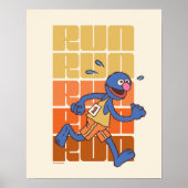 Sesamstraat | Grover Runs Poster (Voorkant)