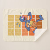 Sesamstraat | Grover Runs Sherpa Deken (Voorkant (horizontaal))