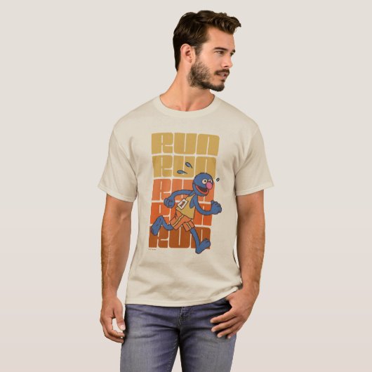 Sesamstraat | Grover Runs T-shirt (Voorkant volledig)