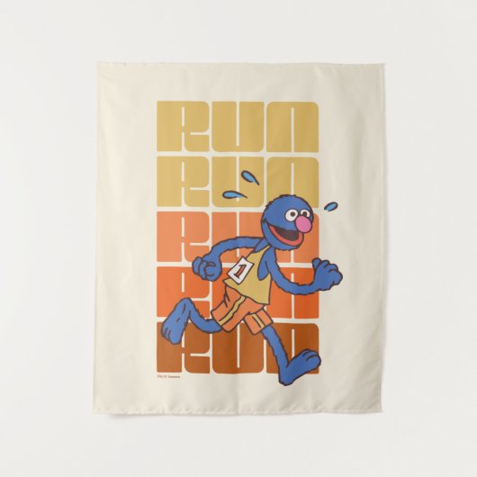 Sesamstraat | Grover Runs Wandkleed (Voorkant)