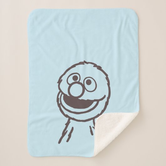 Sesamstraat | Grover Sherpa Deken (Voorkant)