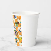 Sesamstraat Halloween geruit patroon Papieren Bekers (Achterkant)