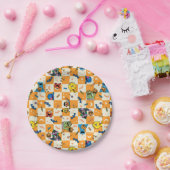 Sesamstraat Halloween geruit patroon Papieren Bordje (Feest)