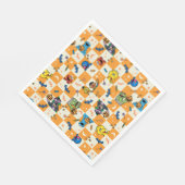 Sesamstraat Halloween geruit patroon Servet (Hoek)