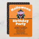 Sesamstraat Halloween Kids Verjaardag Kaart<br><div class="desc">Een Sesamstraat Halloween kinderverjaardagsuitnodiging met de graaf (Count von Count). Geweldig voor een leuk en seizoensgebonden verjaardagsfeestje. Pas deze uitnodiging eenvoudig aan,  voeg het toe aan uw winkelwagentje,  en gelukkig verjaardag aan uw prachtig kind!</div>
