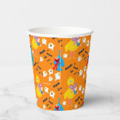 Sesamstraat Halloween vleermuizen en geesten patro Papieren Bekers (Rechts)