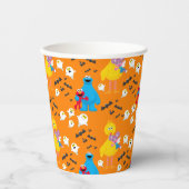 Sesamstraat Halloween vleermuizen en geesten patro Papieren Bekers (Voorkant)