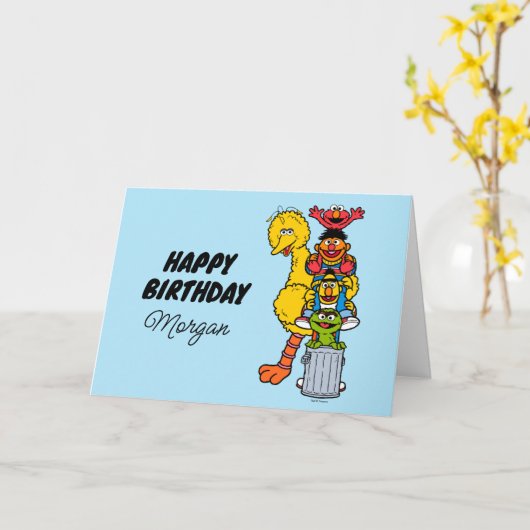 Sesamstraat | Happy Birthday Pals Kaart (Gele Bloem)