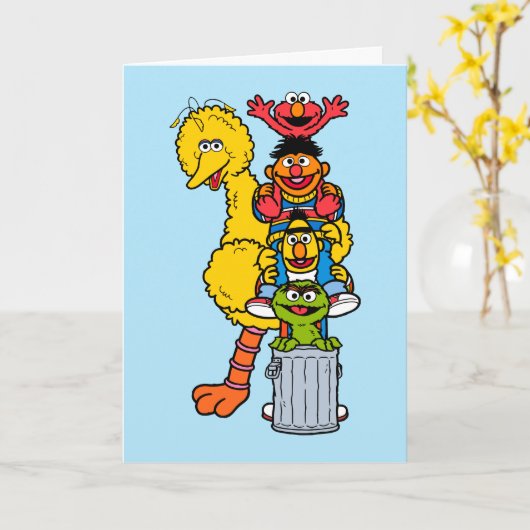 Sesamstraat | Happy Birthday Pals Kaart (Gele Bloem)