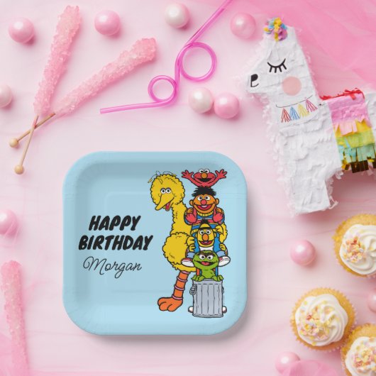 Sesamstraat | Happy Birthday Pals Papieren Bordje (Feest)