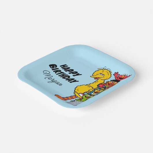Sesamstraat | Happy Birthday Pals Papieren Bordje (Gebogen)