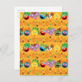 Sesamstraat herfstbladeren patroon briefkaart (Voorkant / Achterkant)