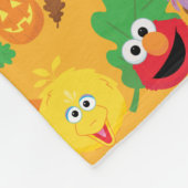 Sesamstraat herfstbladeren patroon fleece deken (Hoek)