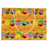 Sesamstraat herfstbladeren patroon groot cadeauzakje (Achterkant)