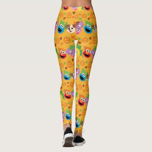 Sesamstraat herfstbladeren patroon leggings (Achterkant)