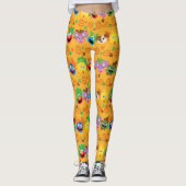 Sesamstraat herfstbladeren patroon leggings (Voorkant)
