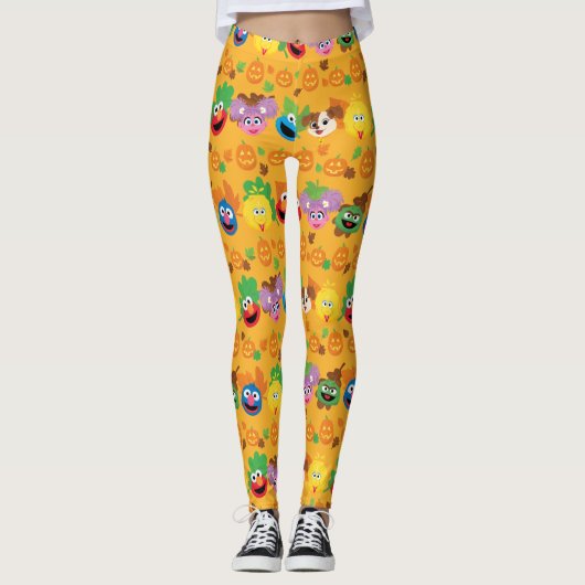 Sesamstraat herfstbladeren patroon leggings (Voorkant)