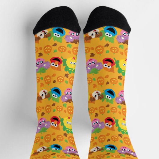 Sesamstraat herfstbladeren patroon sokken (Top)