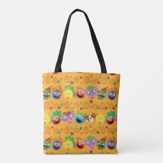 Sesamstraat herfstbladeren patroon tote bag (Achterkant)
